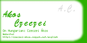 akos czeczei business card
